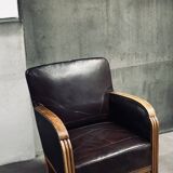 20th century English art deco club armchairs