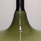 XL olive green opaline water drop pendant light from the 60s/70s