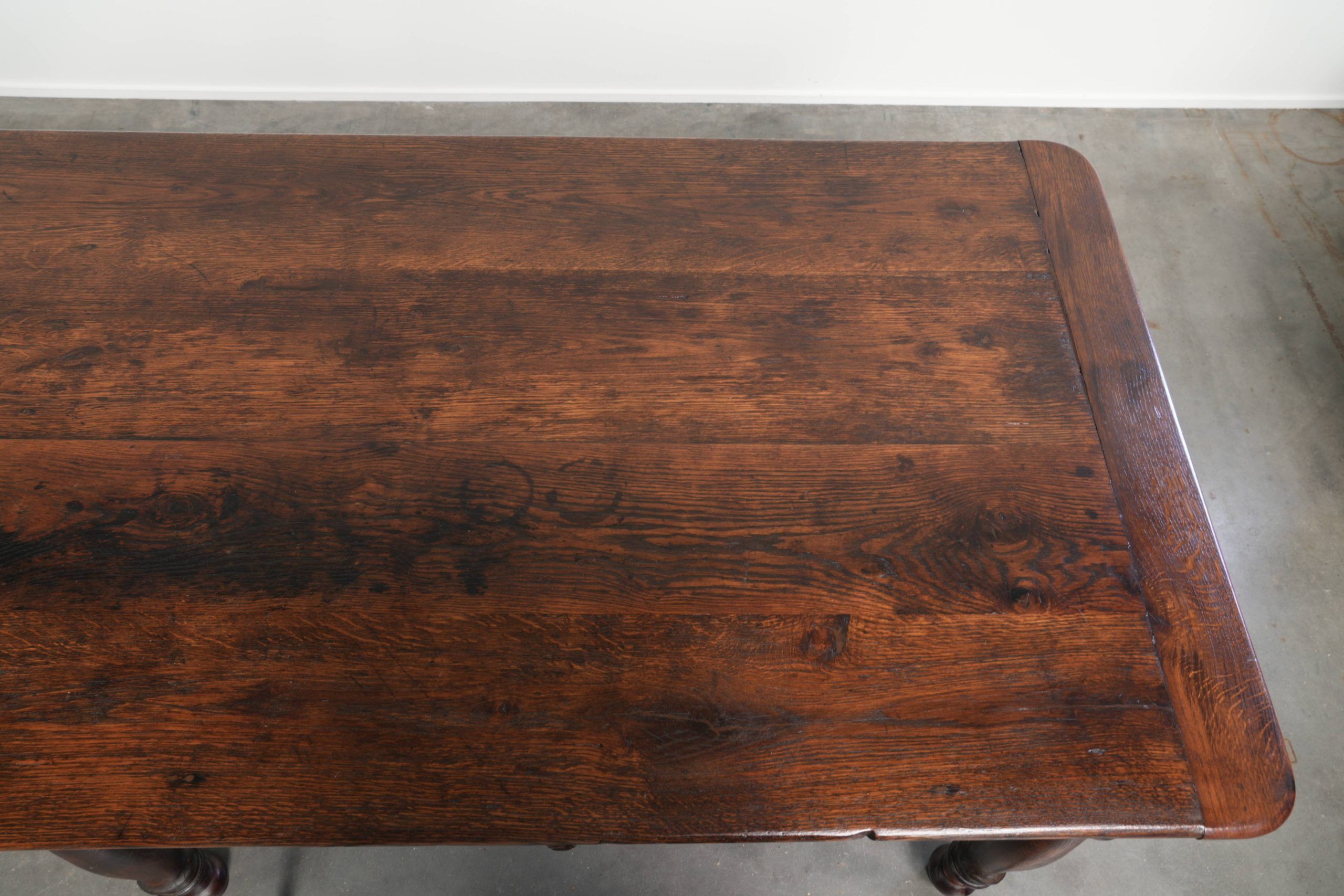 English oak early 19th century XXL farmhouse dining table