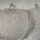 Salad bowl & 4 dessert cups, apple shape in clear glass