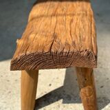 Small side table or stool in blond teak H:30 L43 l27