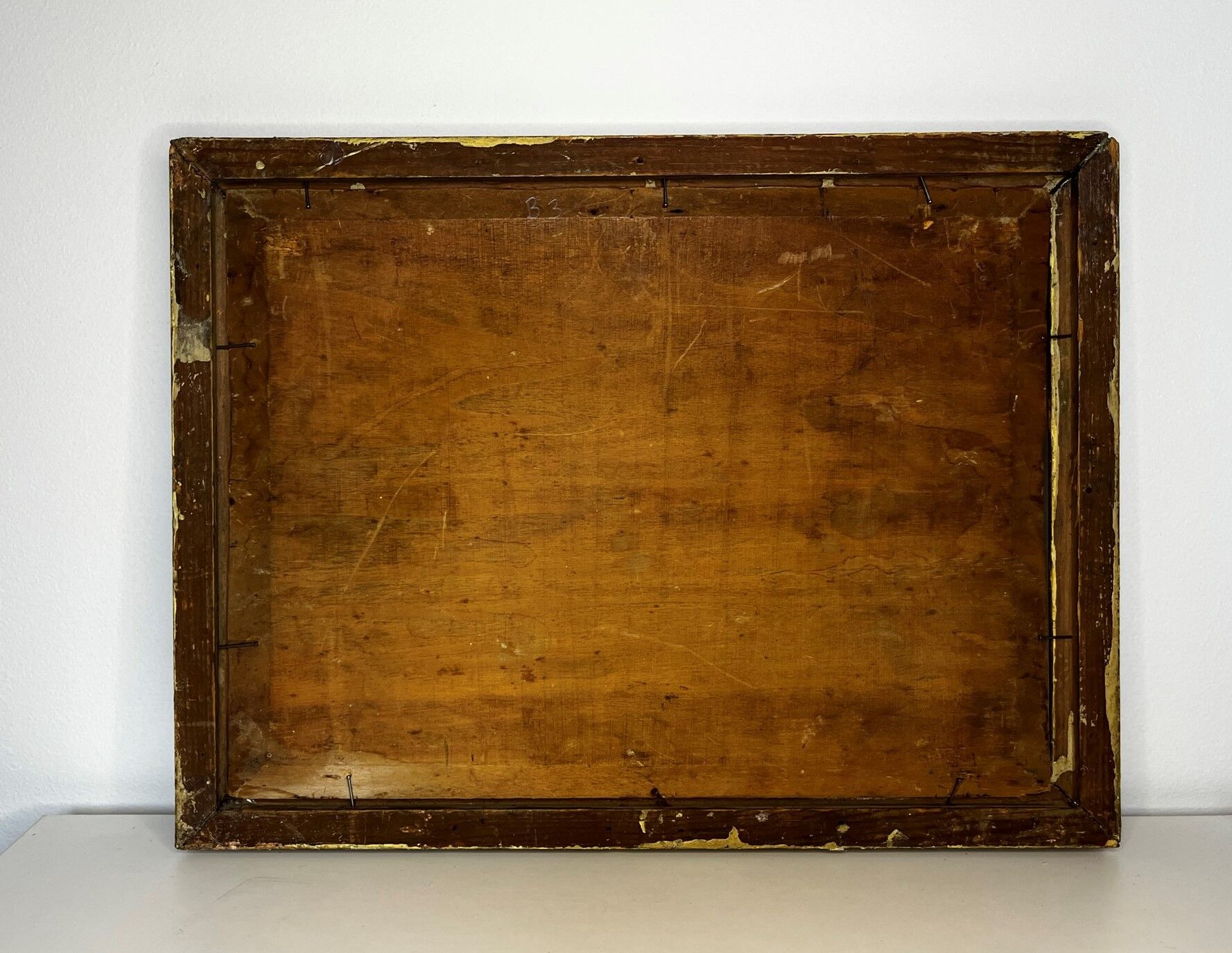 Oil painting on wooden panel, beautiful southern landscape