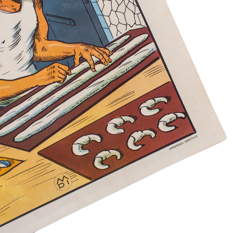 Poster school vintage No. 13 the hairdresser & No. 14 at the Baker - V. 2 - Editions M.D.I