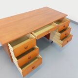 Vintage Scandinavian style executive desk in teak from the 60s