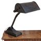 Black cast iron desk lamp, industrial Bauhaus design