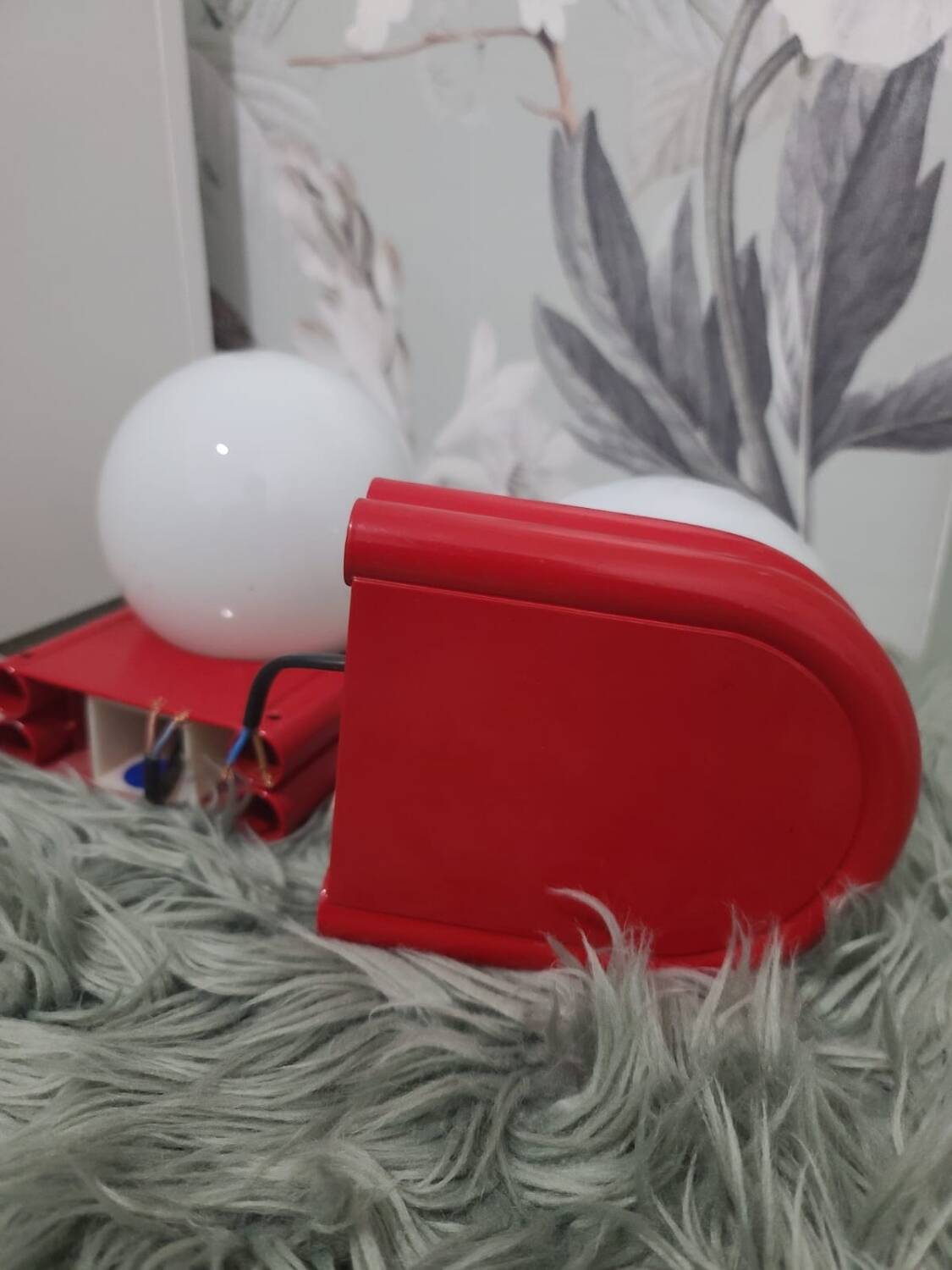 Pair of space age wall lights