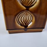 Mid Century Czech Brown Ceramic Vase Ditmar Urbach, 1960's.