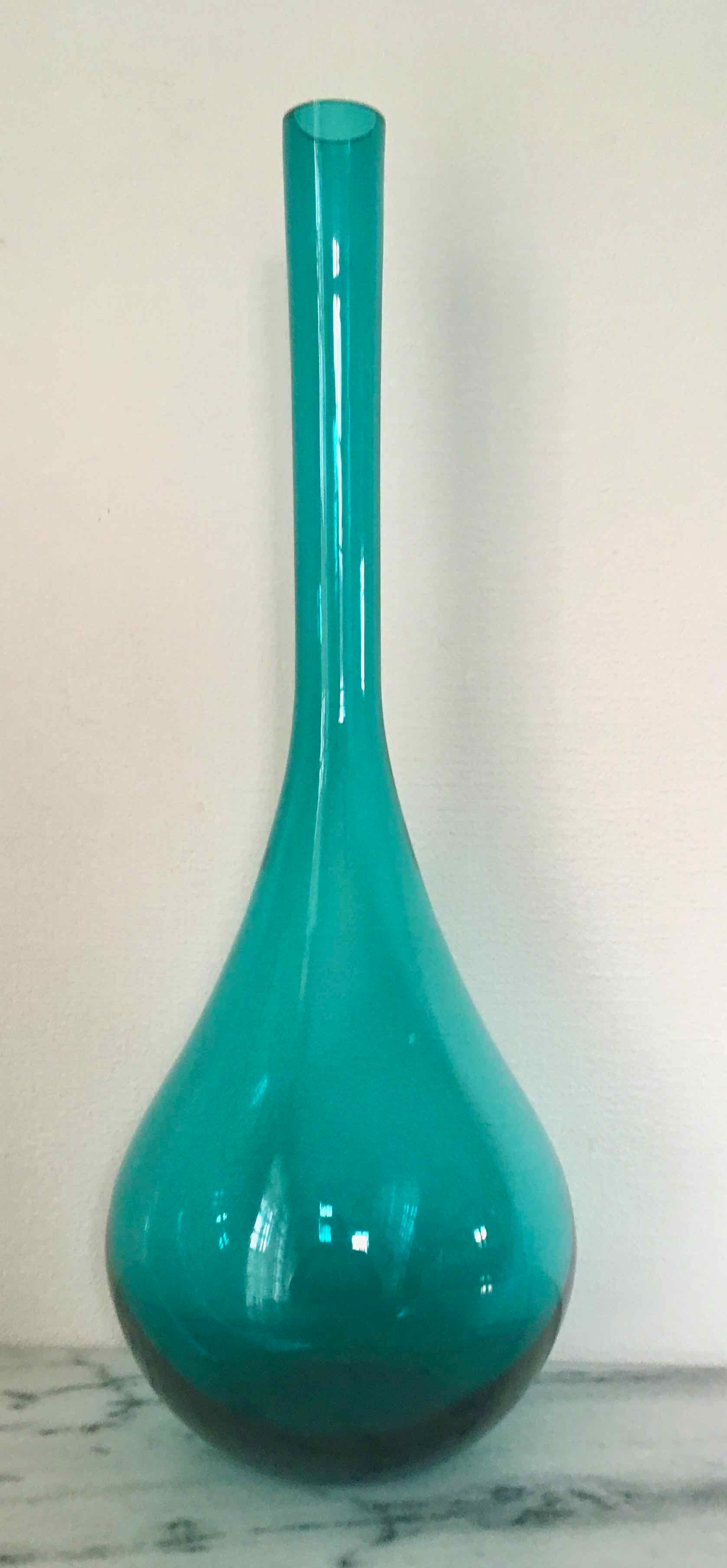 Large blown glass bottle