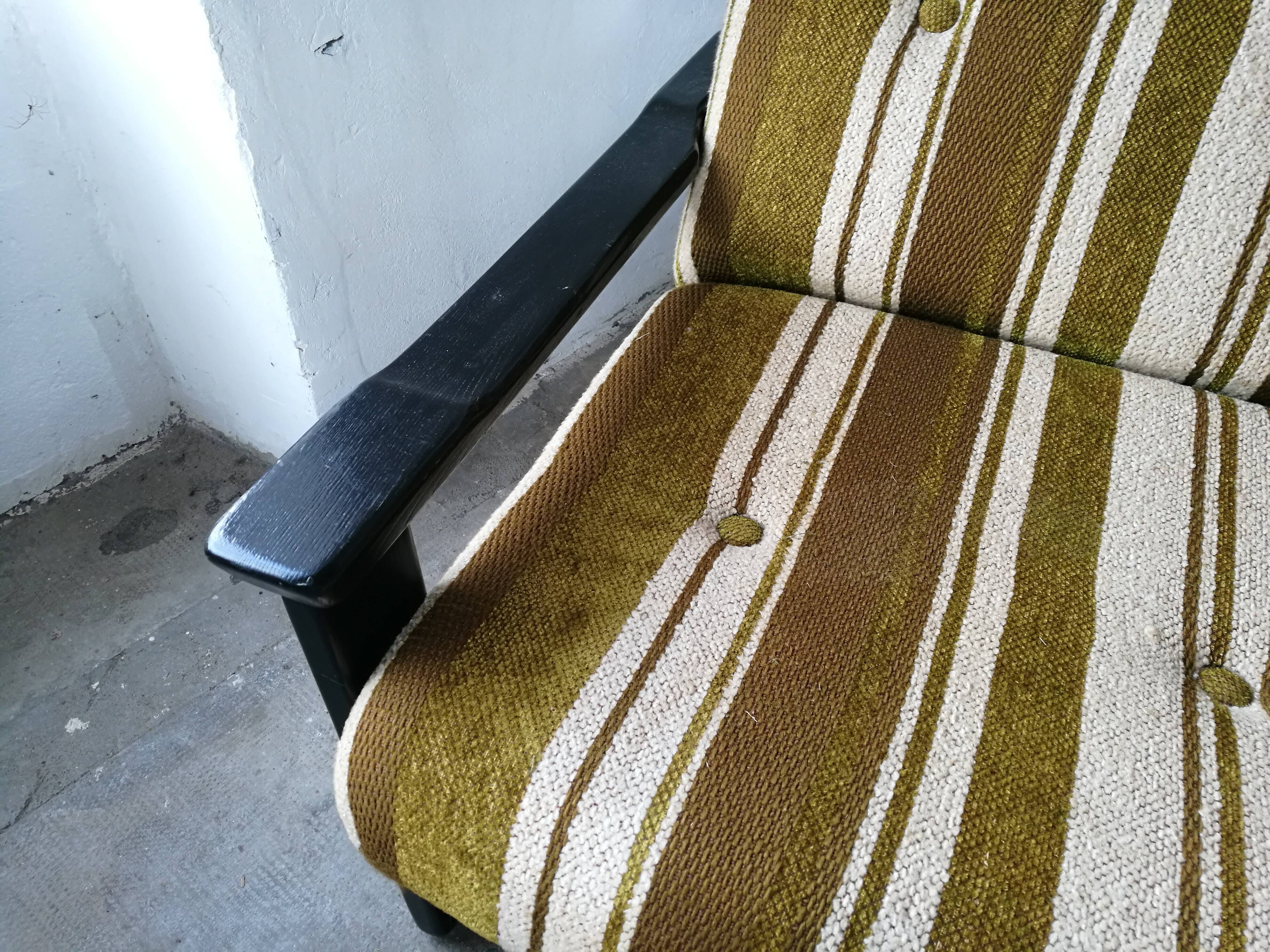 3-seater vintage velvet sofa 1970/1980