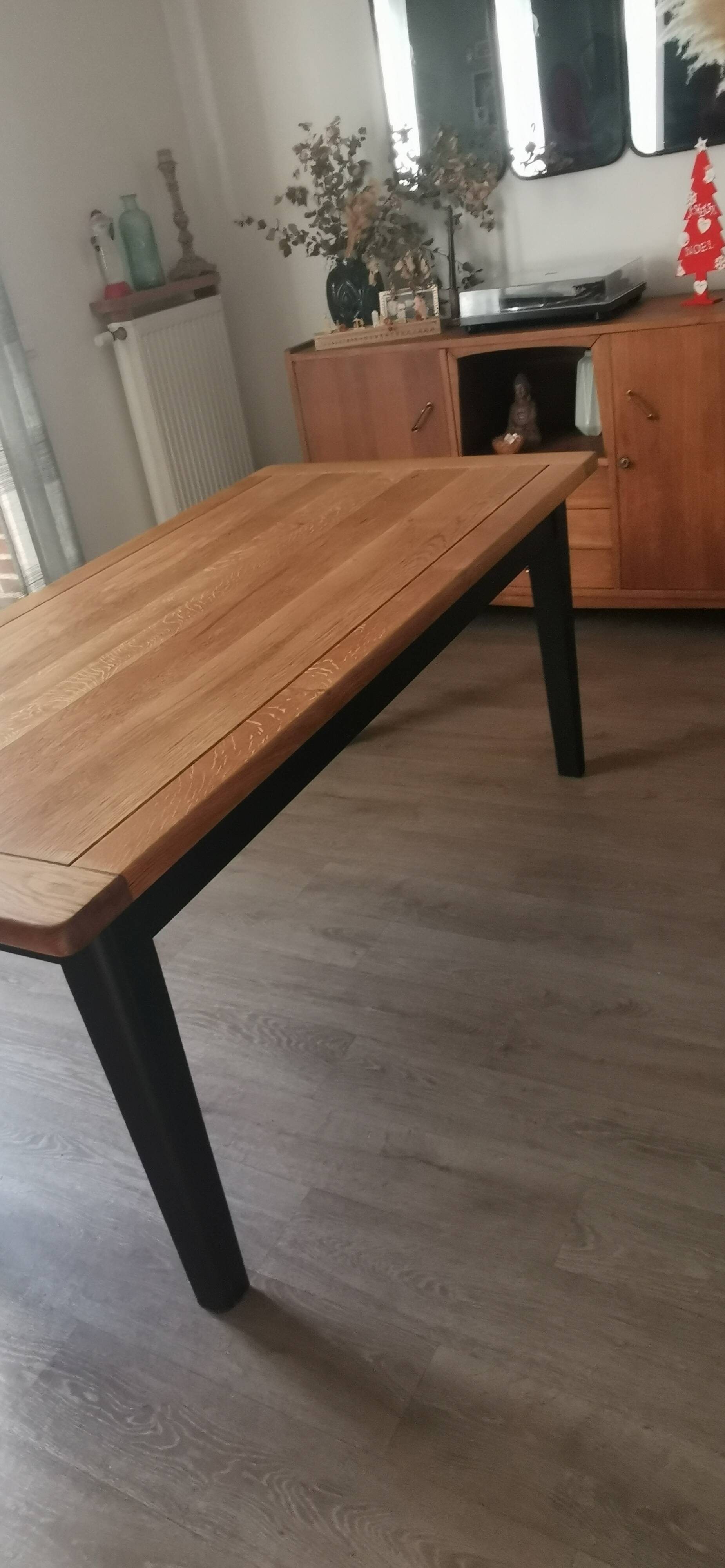 Solid oak farm table