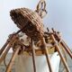 Louis Sognot style vintage rattan cage hnaging