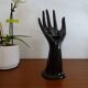 Hand ceramic black vintage ring holder