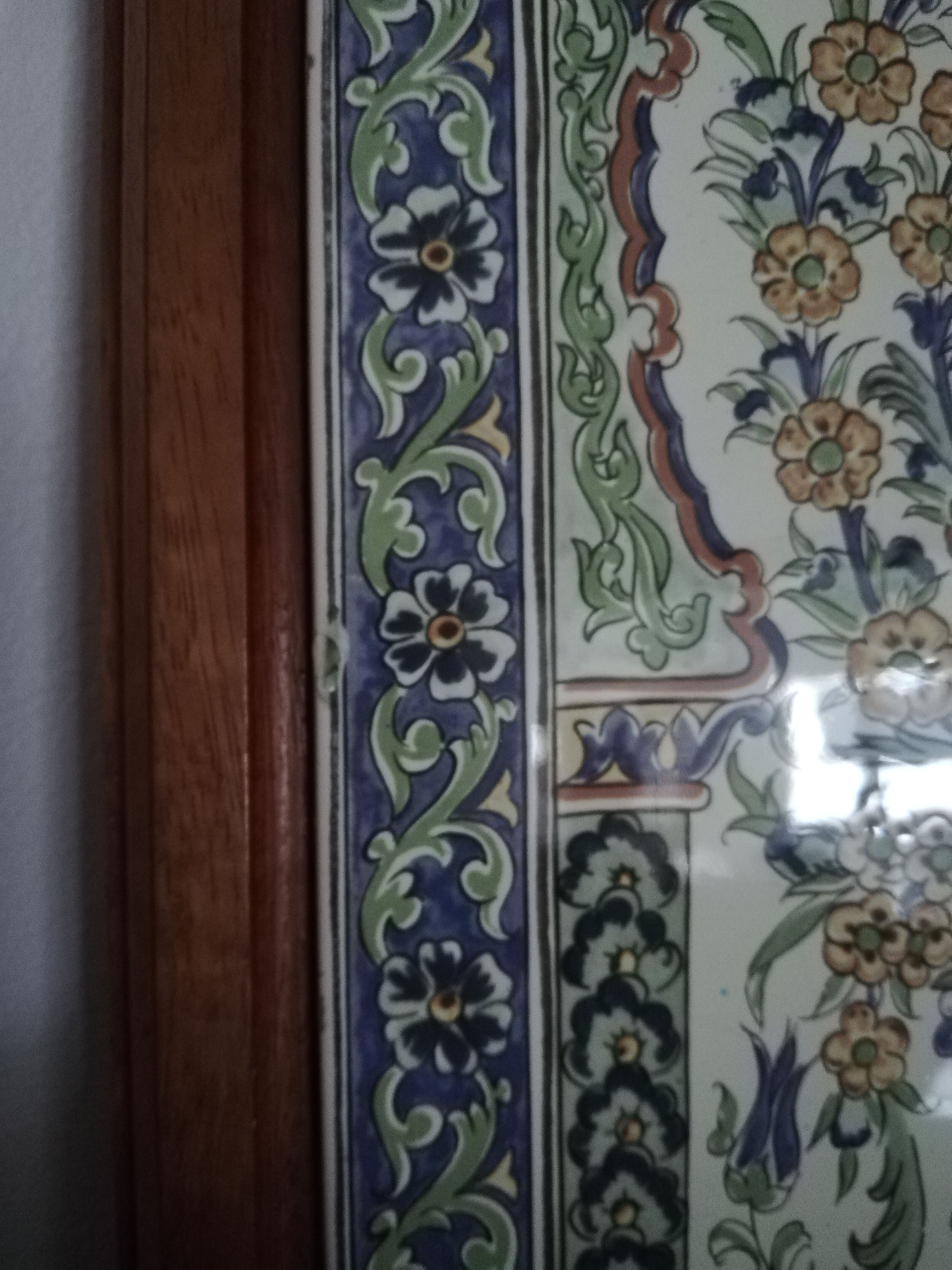 Framed earthenware tile Kharraz