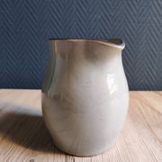 Pichet en grès vintage | Grès de l'Arnon France | Décor floral