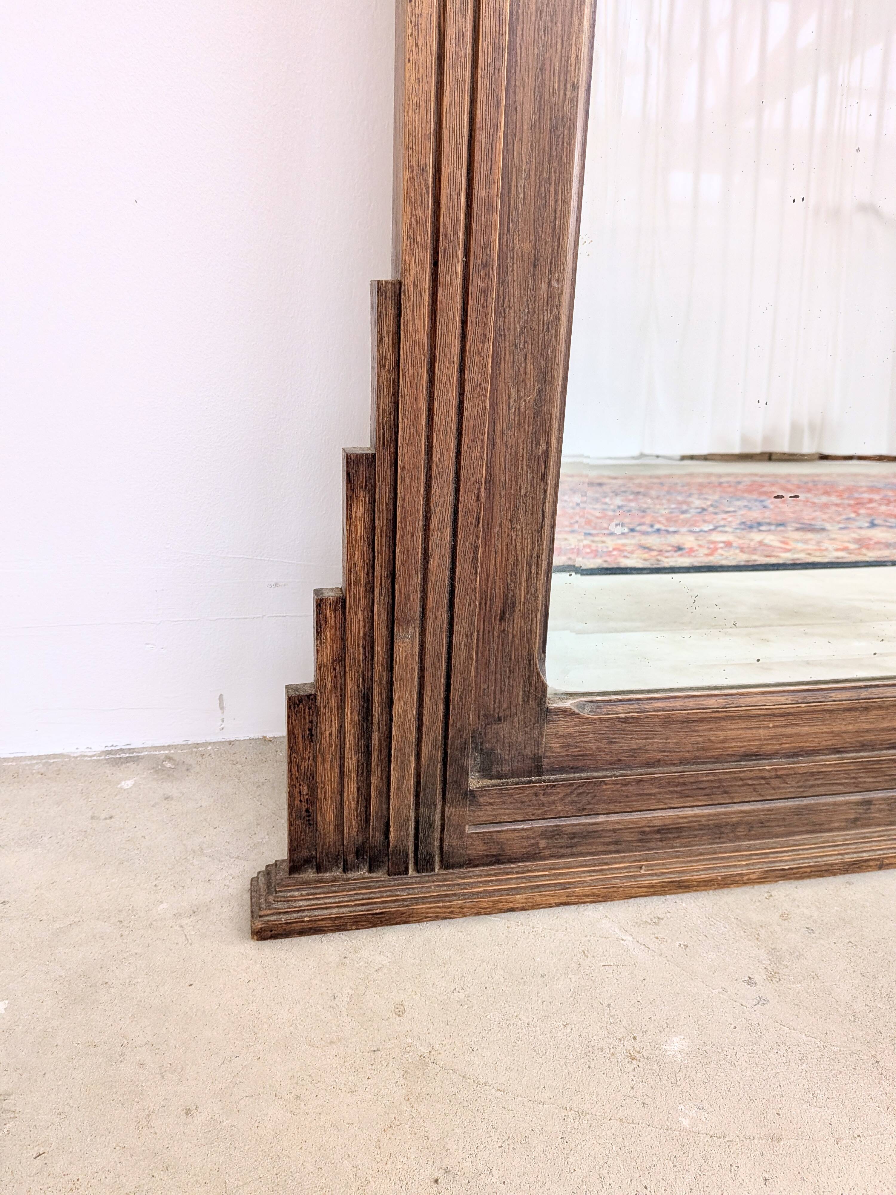 Antique Art Deco trumeau mirror