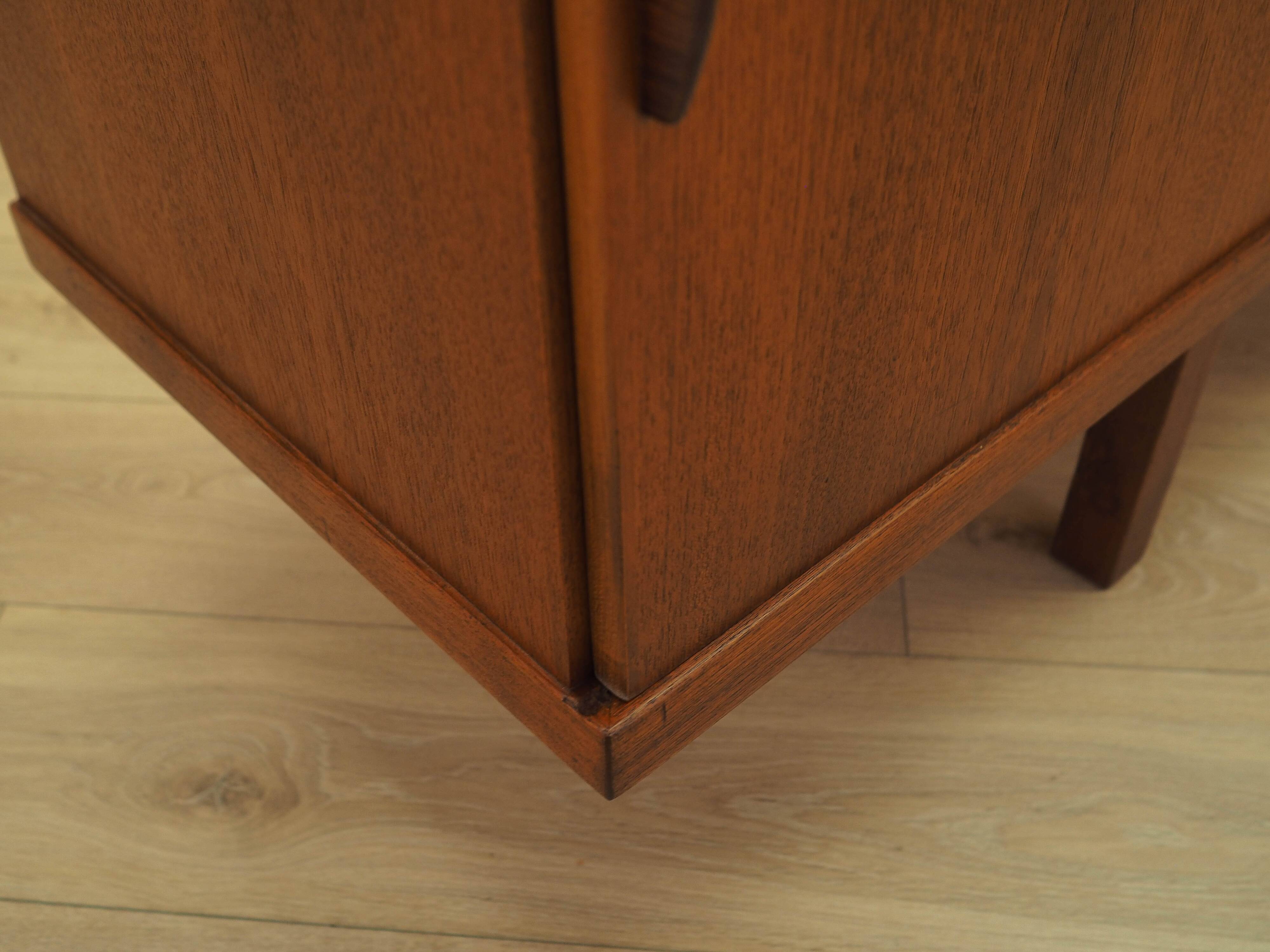 Teak sideboard with sliding doors, Denmark, 1960s