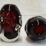 Pair of glass vases by Aseda Sweden