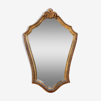 Louis XV shell beaded mirror