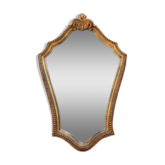 Louis XV shell beaded mirror