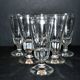 Series of 6 mazagran bistrot coffee glasses in thick glass 1900-1920