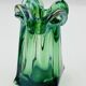 Sculptural blown glass vase from Bohemia attributed to Jan Beránek.