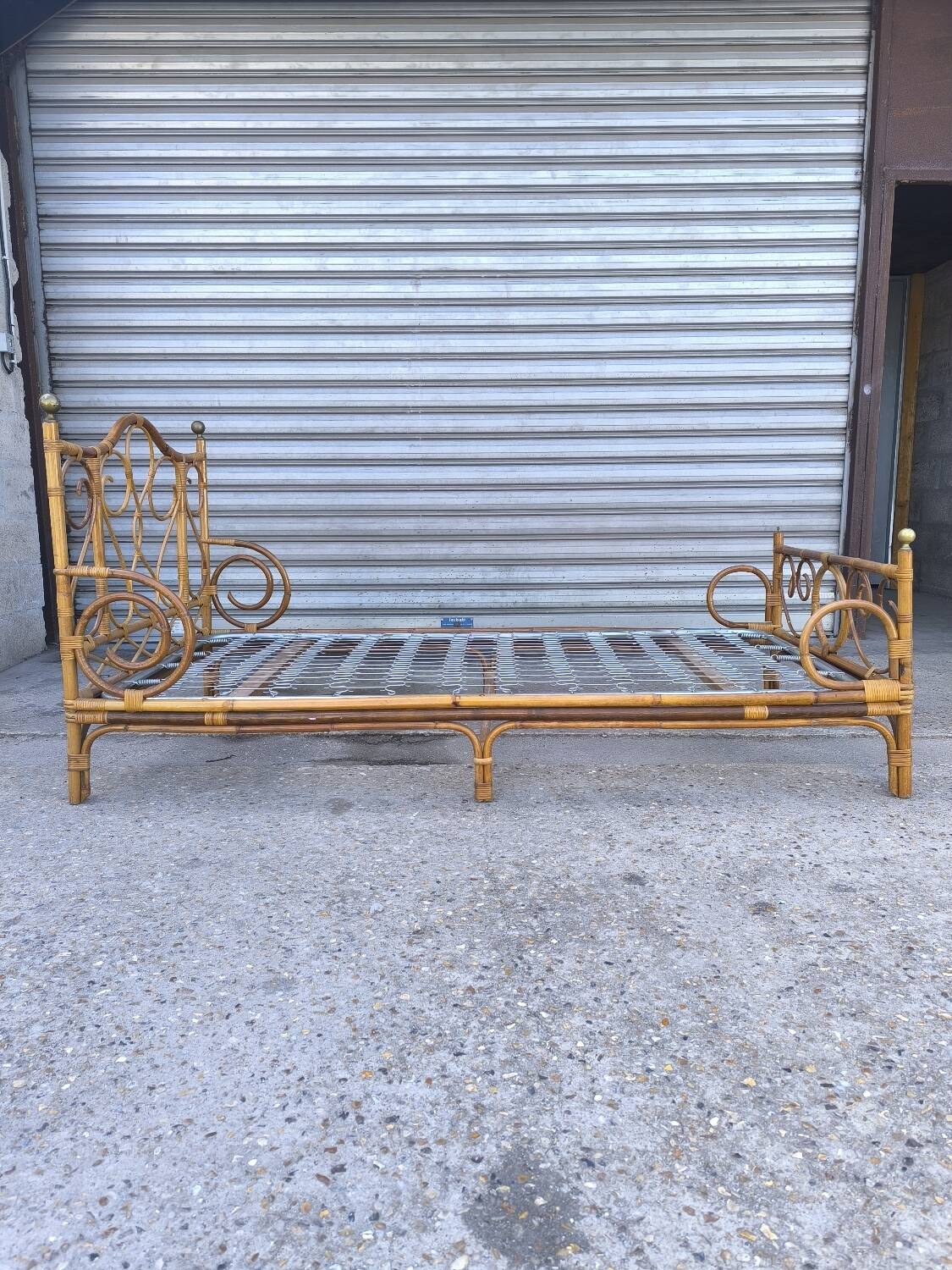 Rattan bed 1960