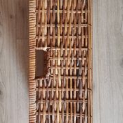 Grand tiroir panier osier rotin vintage ancien
