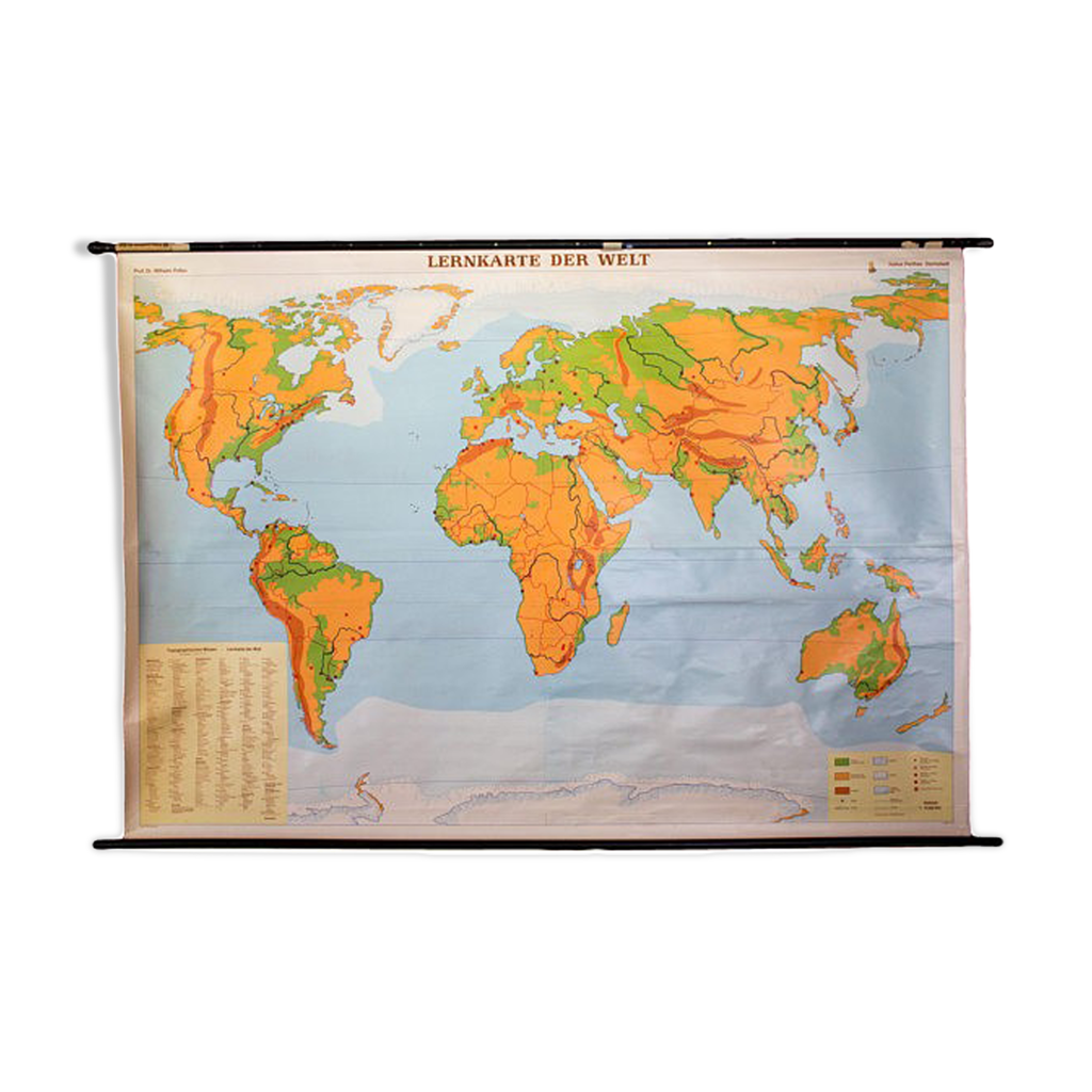 Map of earth education graphic education 1959 selency