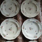 Service of 8 plates + 1 compote dish Limoges France