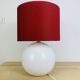 White and red ceramic ball lamp, 1980s