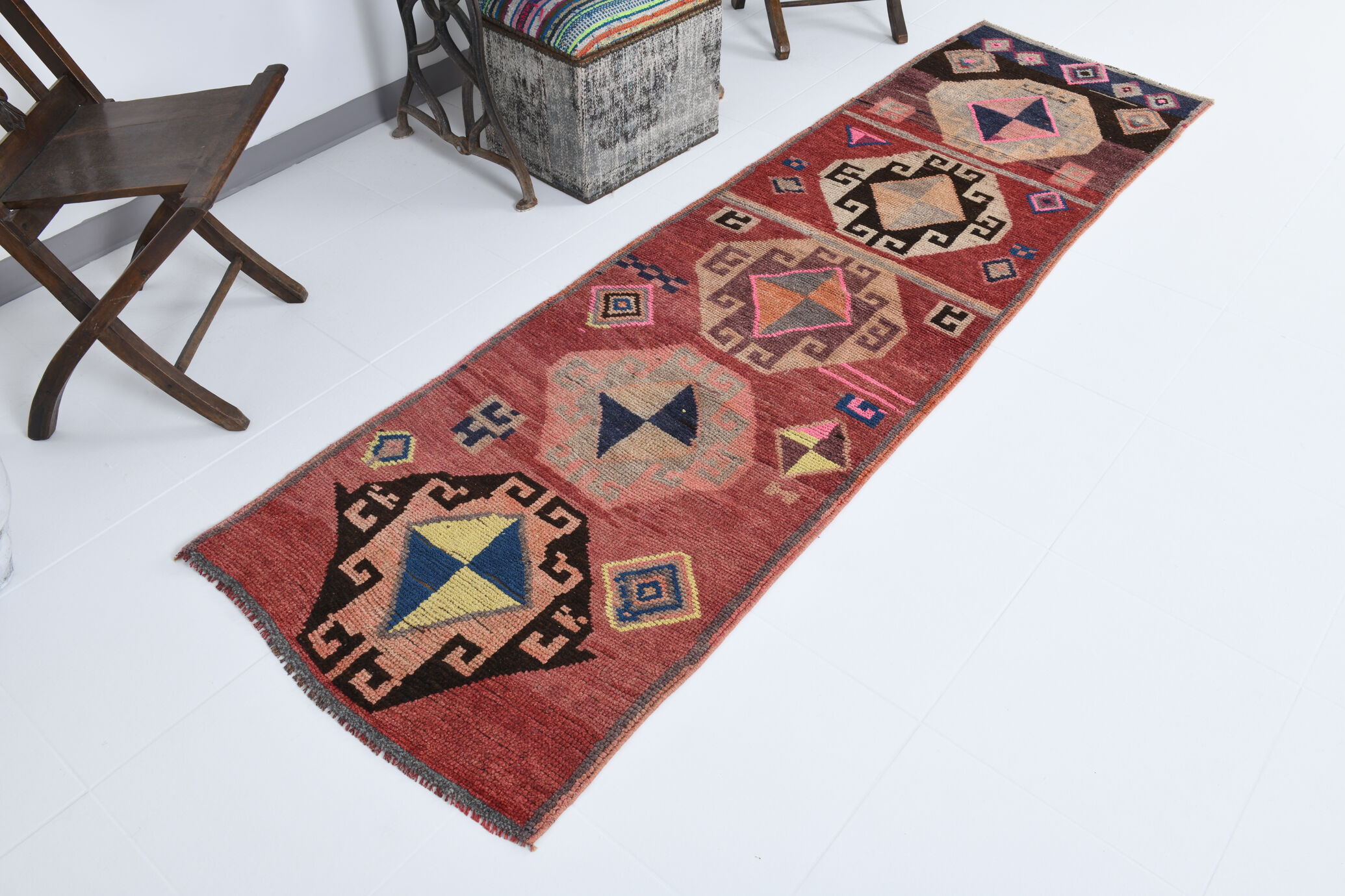 3x9 Turkish Runner Rug 265x77 Cm