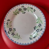 8 Choisy le roy France plates with blue flowers