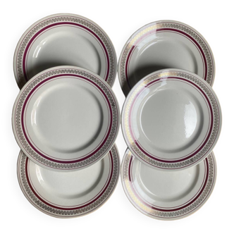 Set of 6 Gien plates