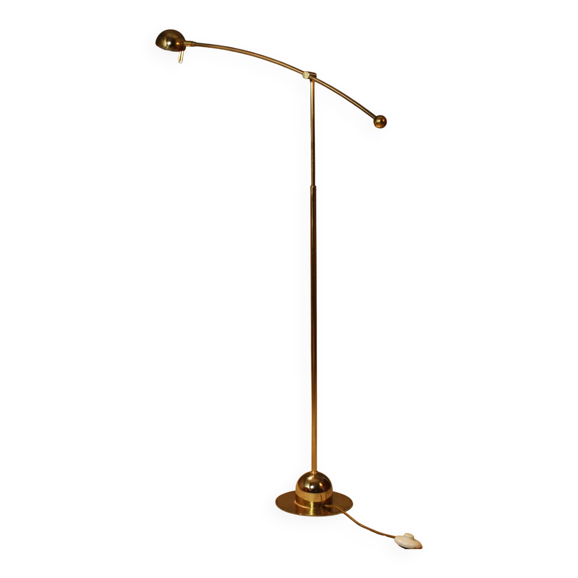 Brass Floor Lamp from Massive, Belgium, 1980s