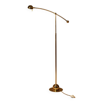 Lampe de sol en laiton de Massive, Belgique, années 1980.