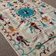 Tapis kilim suzani blanc bleu multicolore – 240x170 cm