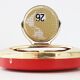 Vintage 1950s brass gold-plated globe perpetual calendar ashtray.