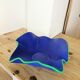 Blue ceramic wavy fruit basket