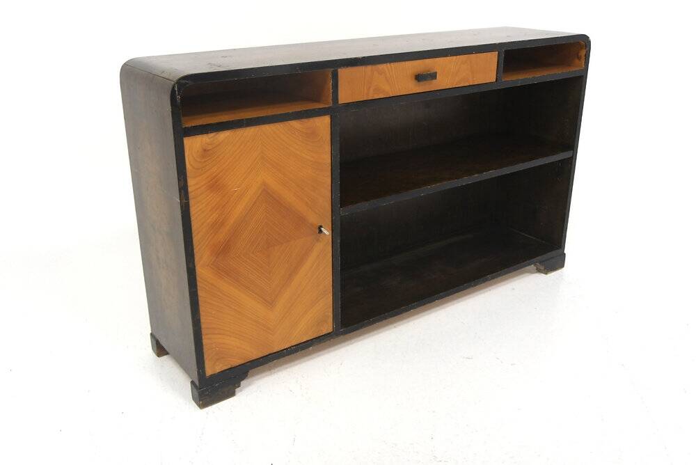 Scandinavian console in elm, Swedish Modern, Sweden, 1940.