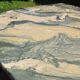 Table basse en marbre années 70