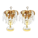 Pair of Murano glass table lamps in the shape of a drop by Palwa, Germany, 1960s.