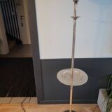 Vintage floor lamp with trays - opaline glass globe