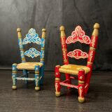 Paire de chaises en bois