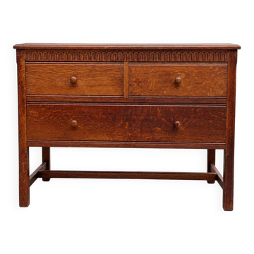 Antique carved oak commode – Early 20th century