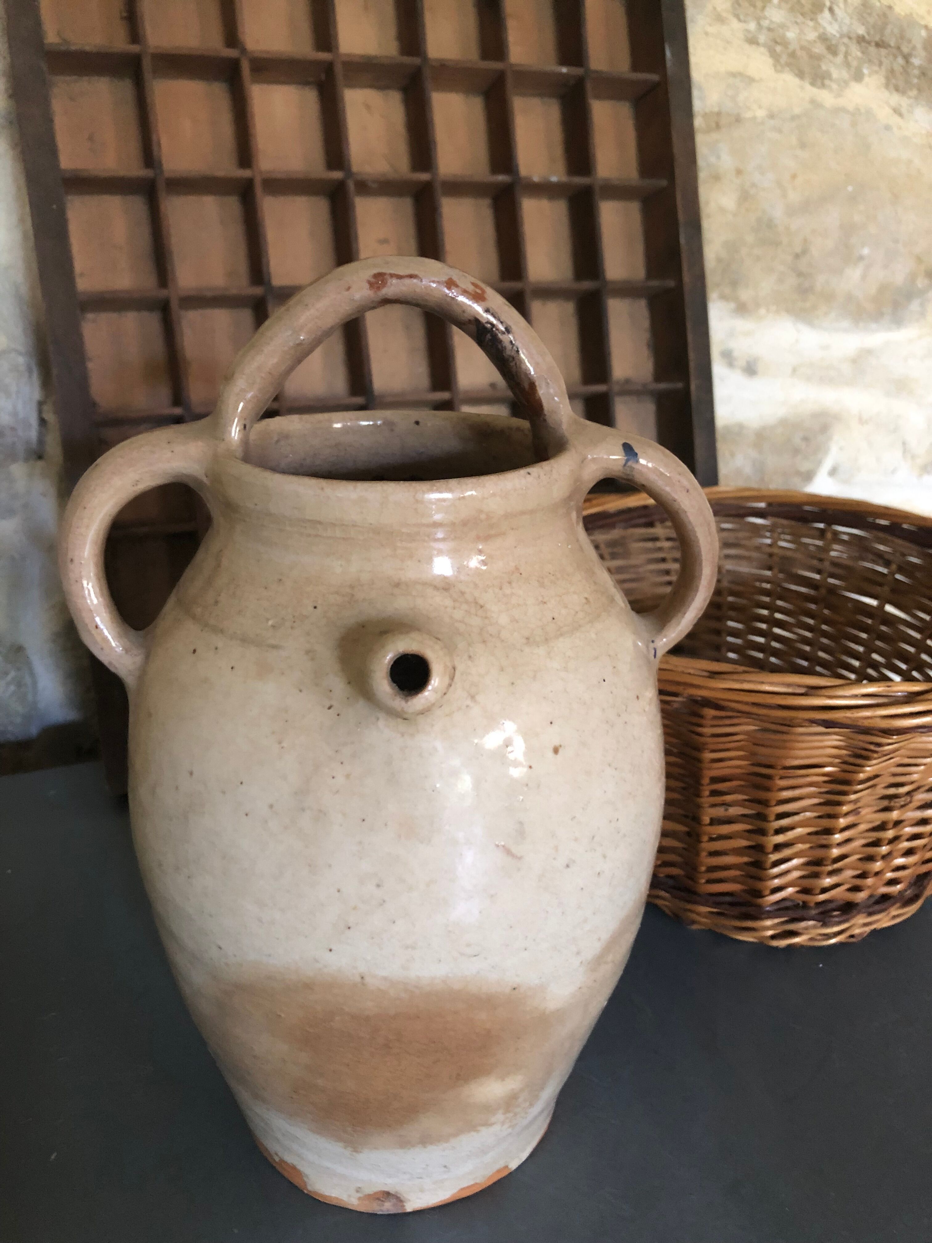 Three-handle sandstone jar