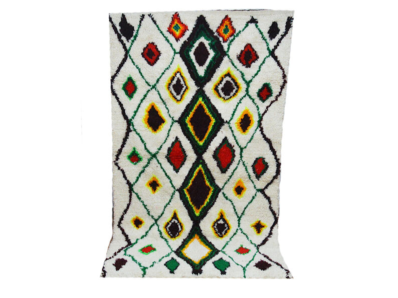 Handmade moroccan berber carpet 253 x140 cm