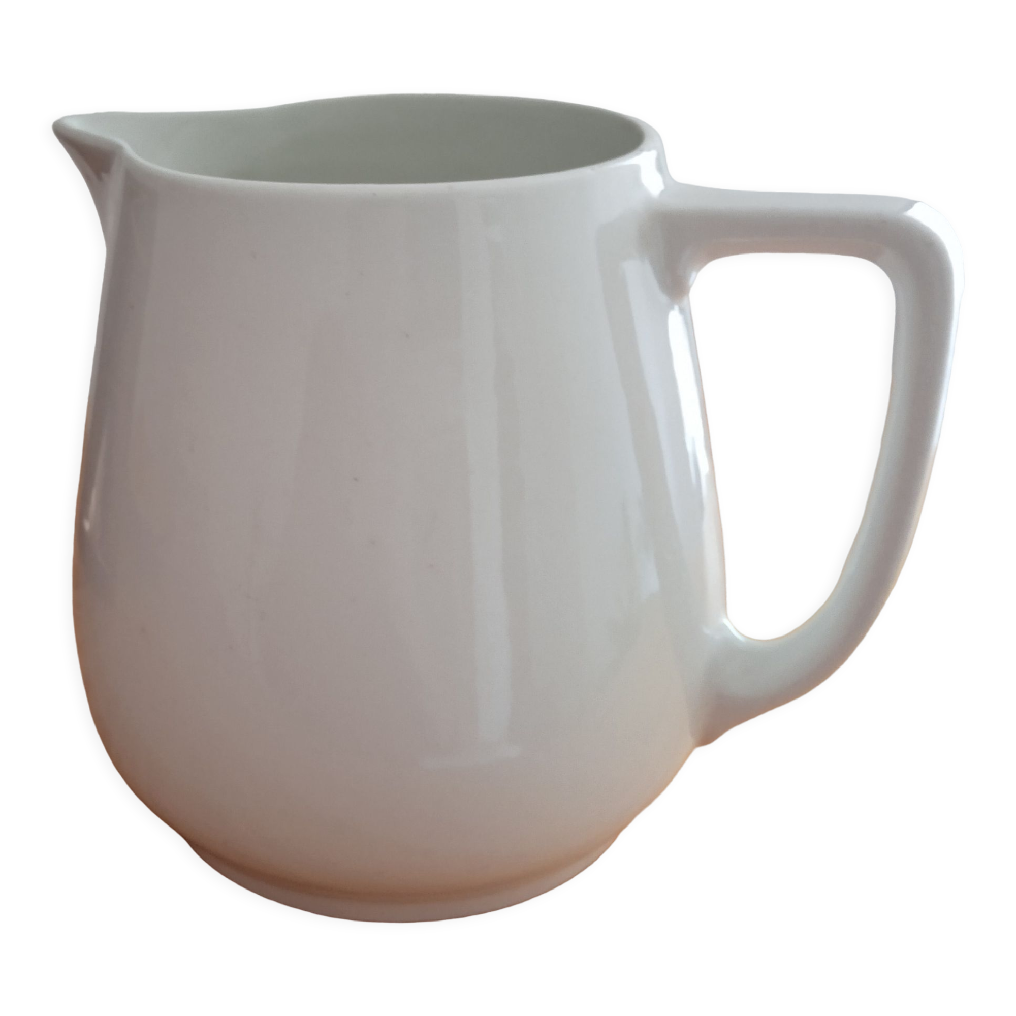 Pot à lait en porcelaine blanche d'1,75 litres