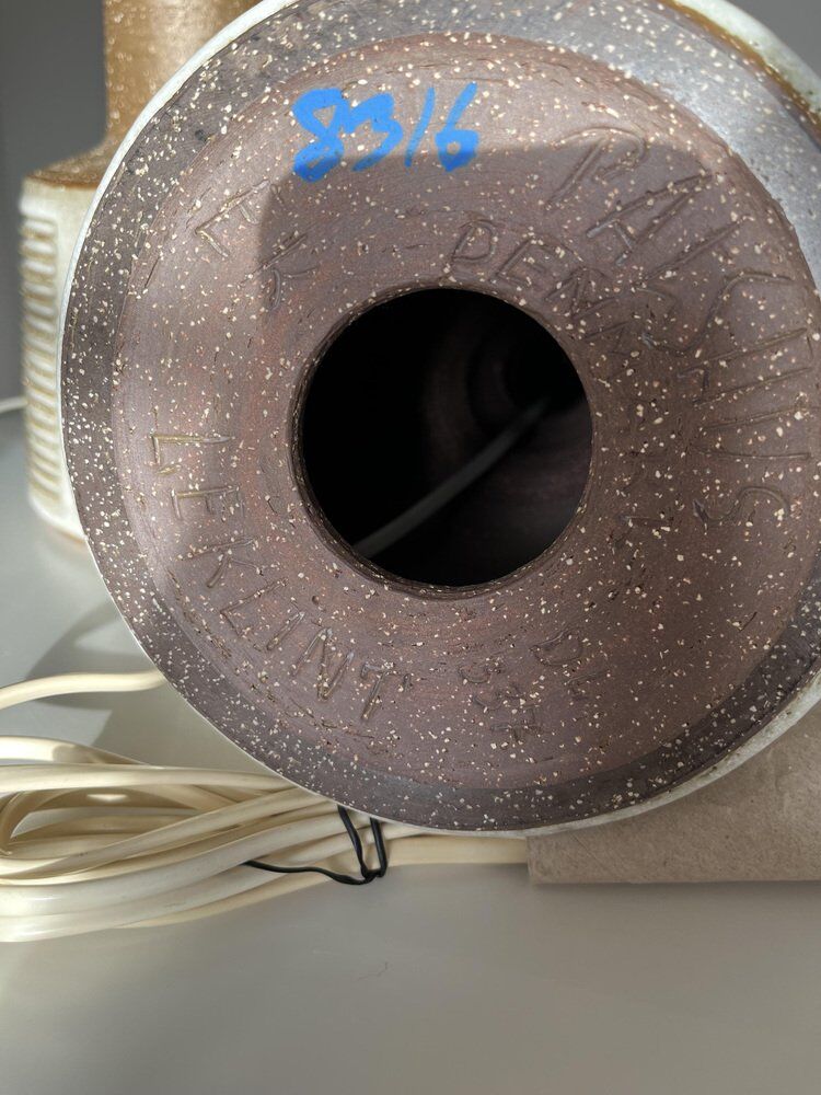 Pair table lamps, Le Klint for Palshus, Denmark, chamotte 1960s, set of 2