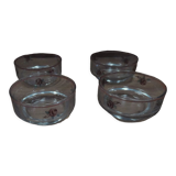 Set of 4 floral pattern cups