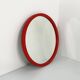 Kartell red round mirror 1980s